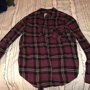 plaid maroon flannel